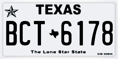 TX license plate BCT6178