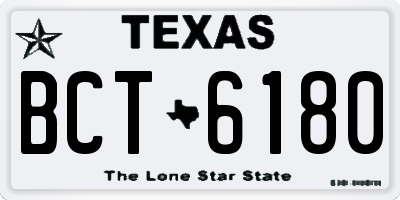 TX license plate BCT6180