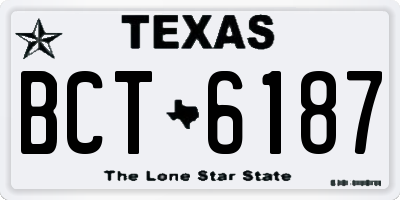 TX license plate BCT6187