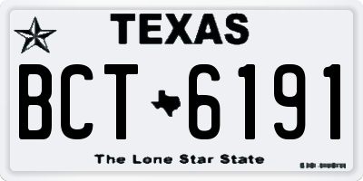 TX license plate BCT6191