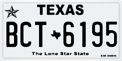 TX license plate BCT6195