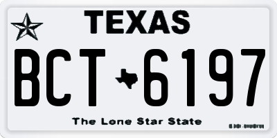 TX license plate BCT6197