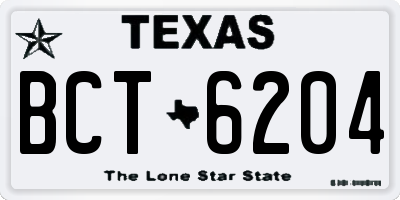 TX license plate BCT6204