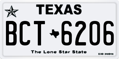TX license plate BCT6206