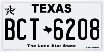 TX license plate BCT6208