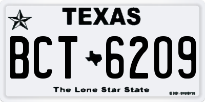 TX license plate BCT6209