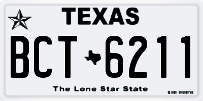 TX license plate BCT6211