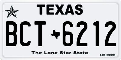 TX license plate BCT6212
