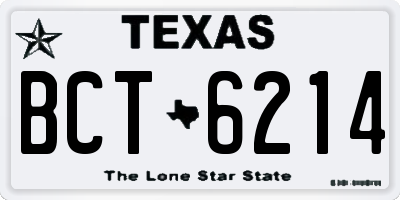 TX license plate BCT6214
