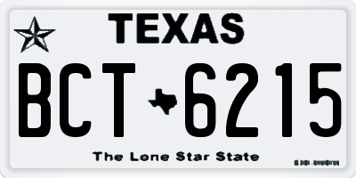 TX license plate BCT6215