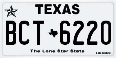 TX license plate BCT6220