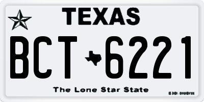 TX license plate BCT6221