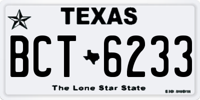TX license plate BCT6233