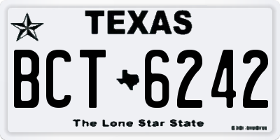 TX license plate BCT6242