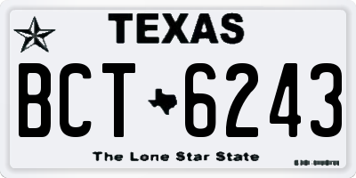 TX license plate BCT6243