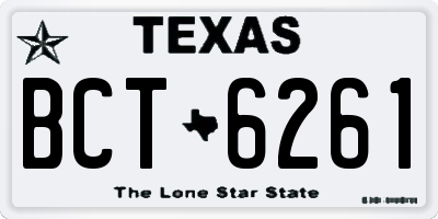 TX license plate BCT6261