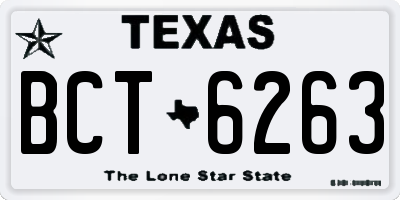 TX license plate BCT6263