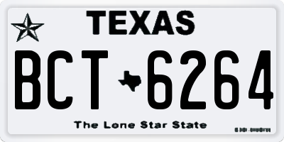 TX license plate BCT6264