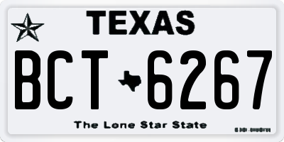 TX license plate BCT6267