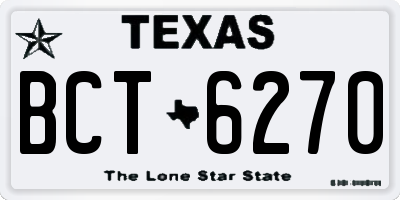 TX license plate BCT6270