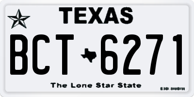 TX license plate BCT6271