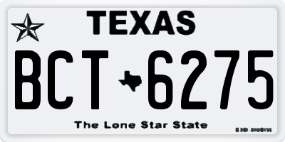 TX license plate BCT6275