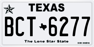TX license plate BCT6277