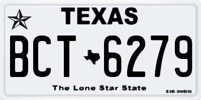 TX license plate BCT6279