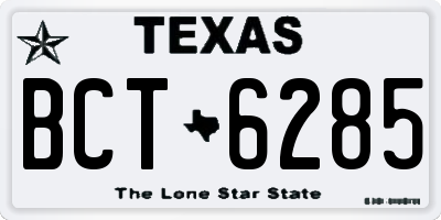 TX license plate BCT6285