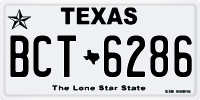 TX license plate BCT6286