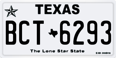TX license plate BCT6293