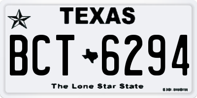 TX license plate BCT6294