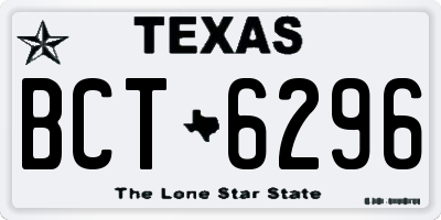 TX license plate BCT6296