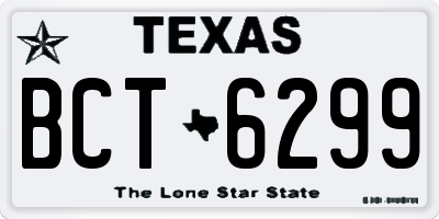 TX license plate BCT6299