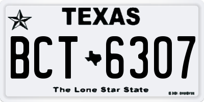 TX license plate BCT6307