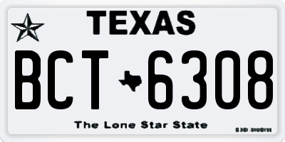 TX license plate BCT6308