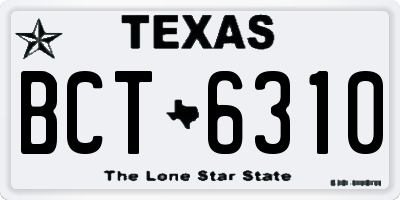TX license plate BCT6310