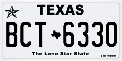 TX license plate BCT6330