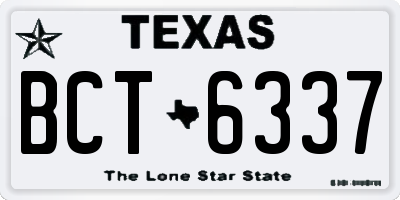 TX license plate BCT6337