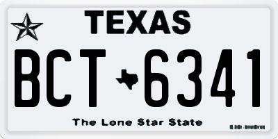TX license plate BCT6341