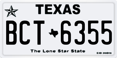 TX license plate BCT6355