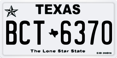 TX license plate BCT6370