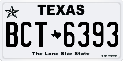 TX license plate BCT6393