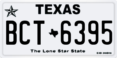 TX license plate BCT6395