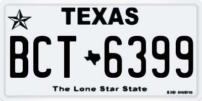 TX license plate BCT6399