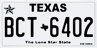 TX license plate BCT6402