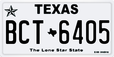 TX license plate BCT6405