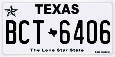 TX license plate BCT6406
