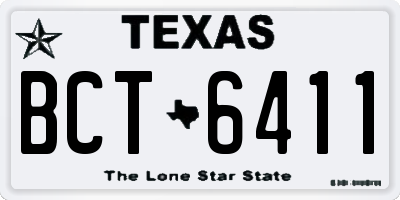 TX license plate BCT6411