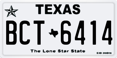 TX license plate BCT6414